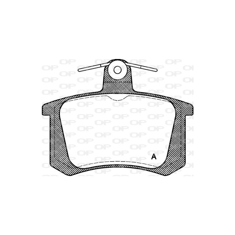 Jeu de quatre plaquettes de frein à disque OPEN PARTS