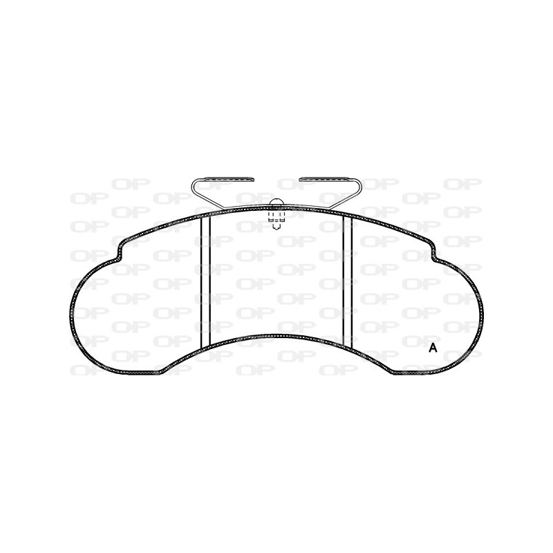 Jeu de quatre plaquettes de frein à disque OPEN PARTS