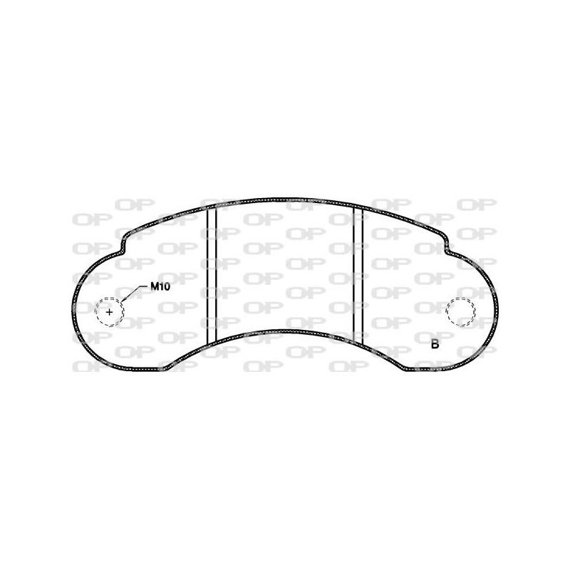 Jeu de quatre plaquettes de frein à disque OPEN PARTS