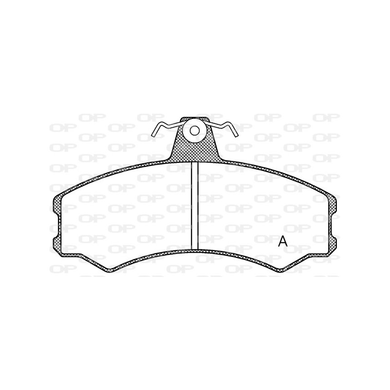 Jeu de quatre plaquettes de frein à disque OPEN PARTS