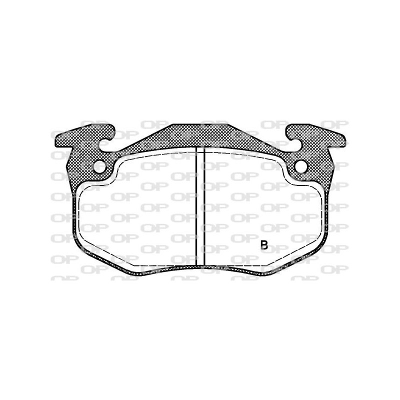 Jeu de quatre plaquettes de frein à disque OPEN PARTS