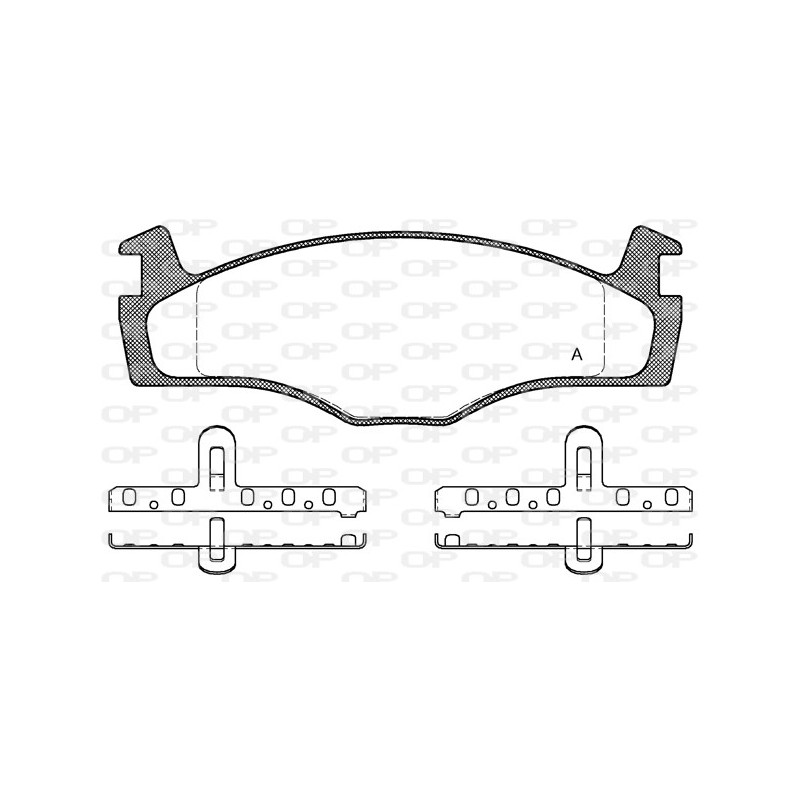 Jeu de quatre plaquettes de frein à disque OPEN PARTS
