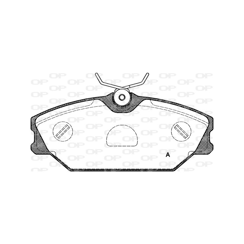 Jeu de quatre plaquettes de frein à disque OPEN PARTS