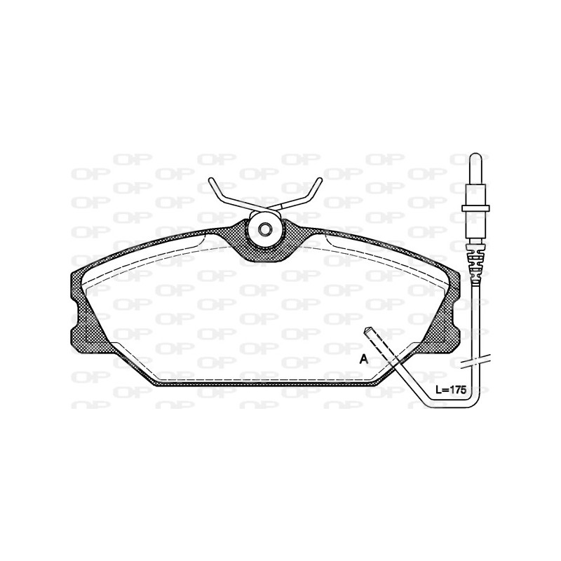 Jeu de quatre plaquettes de frein à disque OPEN PARTS
