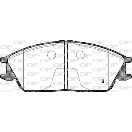 Jeu de quatre plaquettes de frein à disque OPEN PARTS