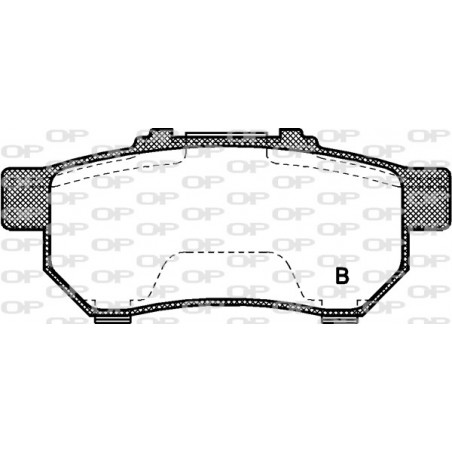 Jeu de quatre plaquettes de frein à disque OPEN PARTS