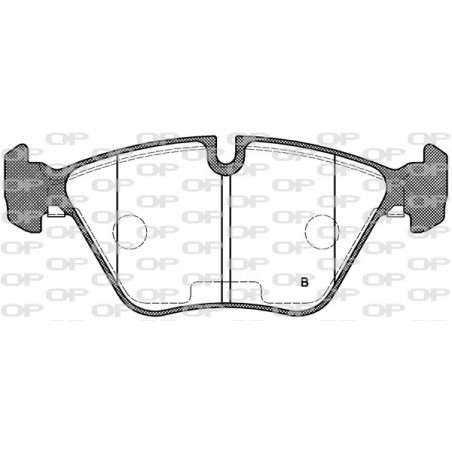 Jeu de quatre plaquettes de frein à disque OPEN PARTS