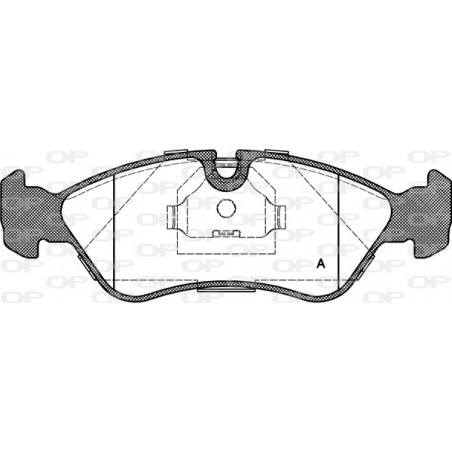 Jeu de quatre plaquettes de frein à disque OPEN PARTS