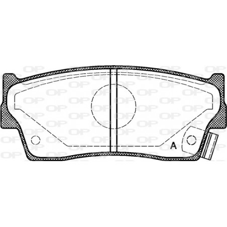 Jeu de quatre plaquettes de frein à disque OPEN PARTS