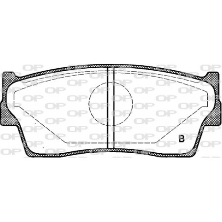 Jeu de quatre plaquettes de frein à disque OPEN PARTS