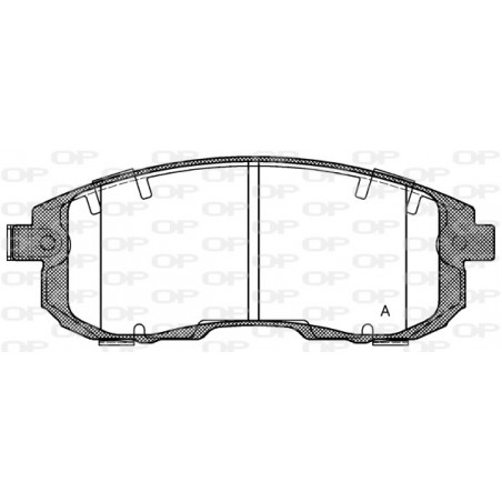 Jeu de quatre plaquettes de frein à disque OPEN PARTS