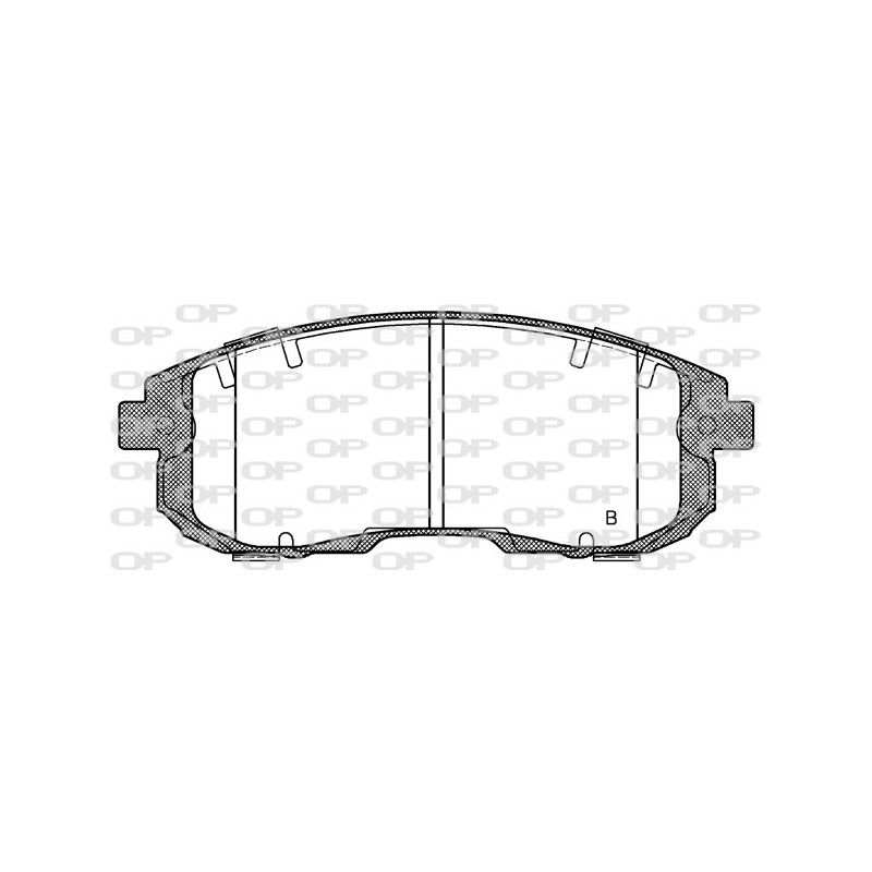 Jeu de quatre plaquettes de frein à disque OPEN PARTS