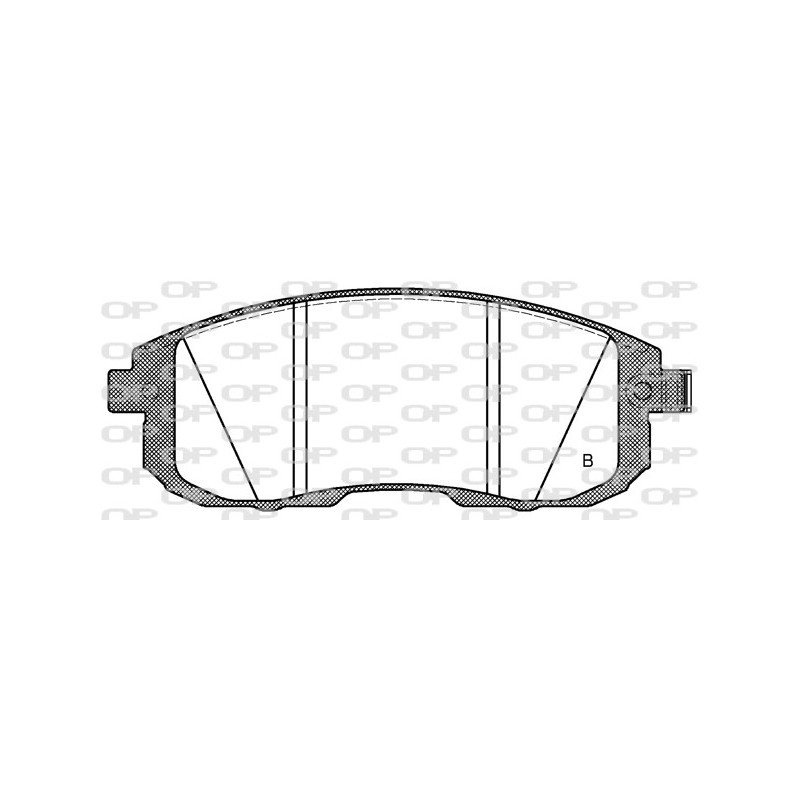 Jeu de quatre plaquettes de frein à disque OPEN PARTS