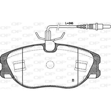 Jeu de quatre plaquettes de frein à disque OPEN PARTS