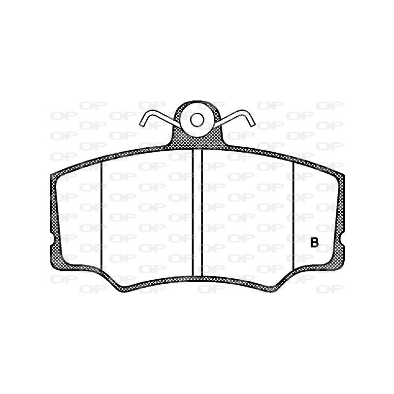 Jeu de quatre plaquettes de frein à disque OPEN PARTS