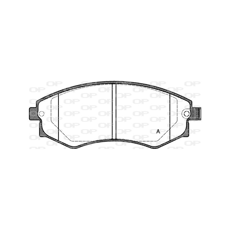 Jeu de quatre plaquettes de frein à disque OPEN PARTS