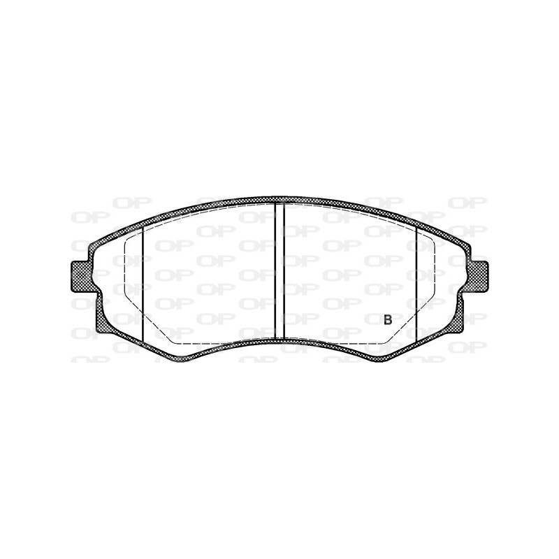 Jeu de quatre plaquettes de frein à disque OPEN PARTS