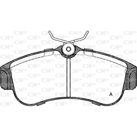 Jeu de quatre plaquettes de frein à disque OPEN PARTS