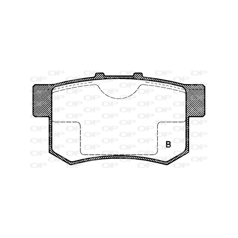 Jeu de quatre plaquettes de frein à disque OPEN PARTS