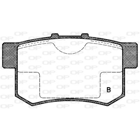 Jeu de quatre plaquettes de frein à disque OPEN PARTS