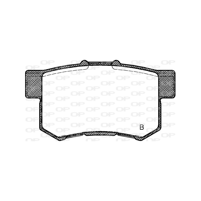 Jeu de quatre plaquettes de frein à disque OPEN PARTS