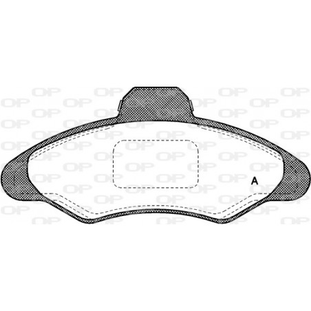 Jeu de quatre plaquettes de frein à disque OPEN PARTS