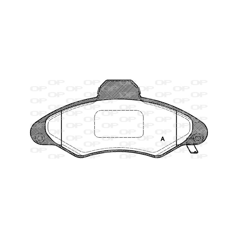 Jeu de quatre plaquettes de frein à disque OPEN PARTS