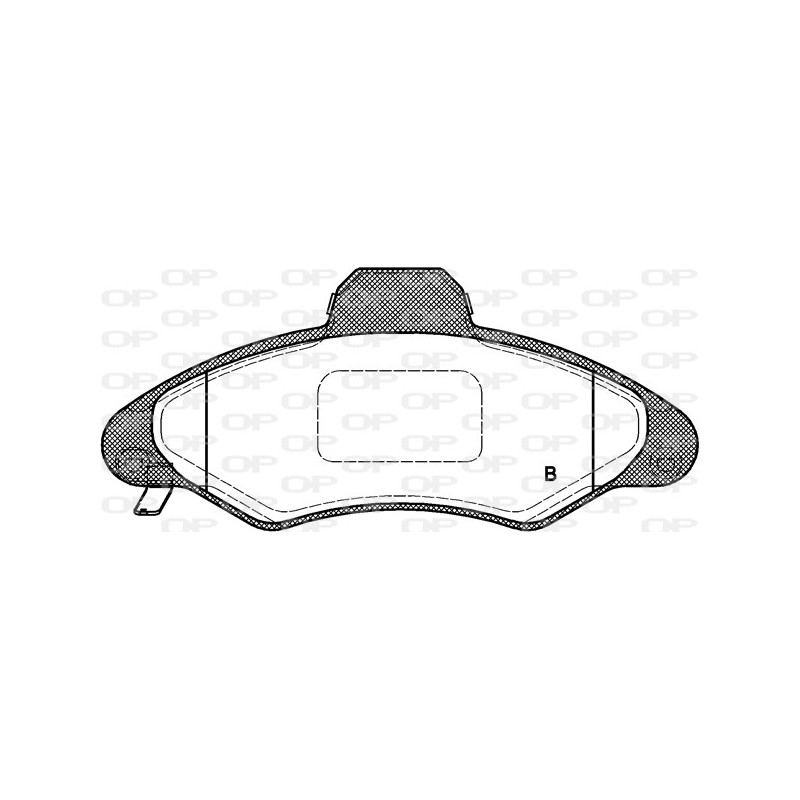 Jeu de quatre plaquettes de frein à disque OPEN PARTS