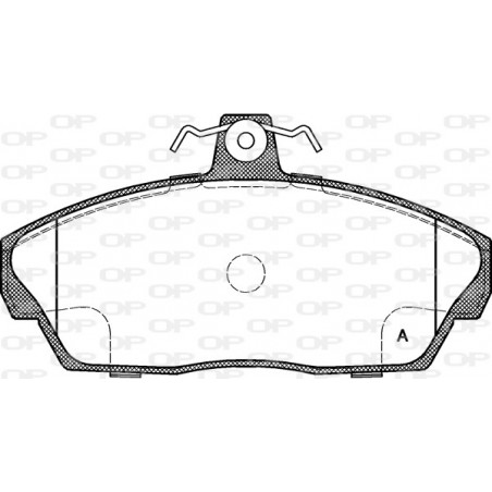 Jeu de quatre plaquettes de frein à disque OPEN PARTS
