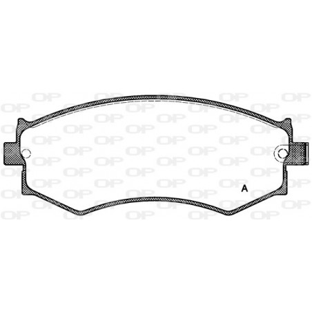 Jeu de quatre plaquettes de frein à disque OPEN PARTS