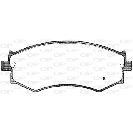 Jeu de quatre plaquettes de frein à disque OPEN PARTS