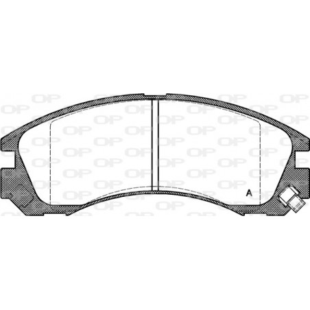 Jeu de quatre plaquettes de frein à disque OPEN PARTS