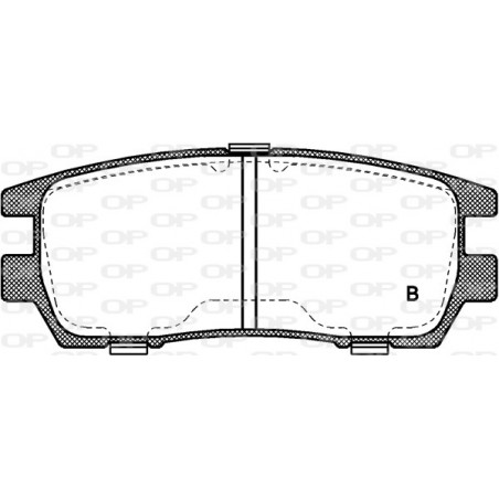 Jeu de quatre plaquettes de frein à disque OPEN PARTS