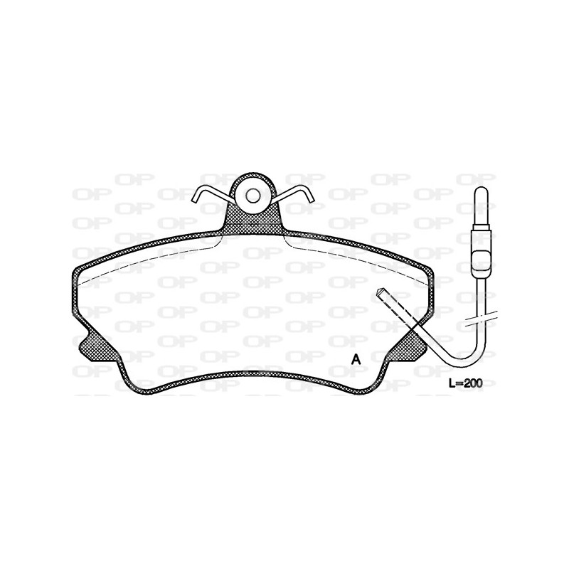 Jeu de quatre plaquettes de frein à disque OPEN PARTS