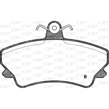 Jeu de quatre plaquettes de frein à disque OPEN PARTS