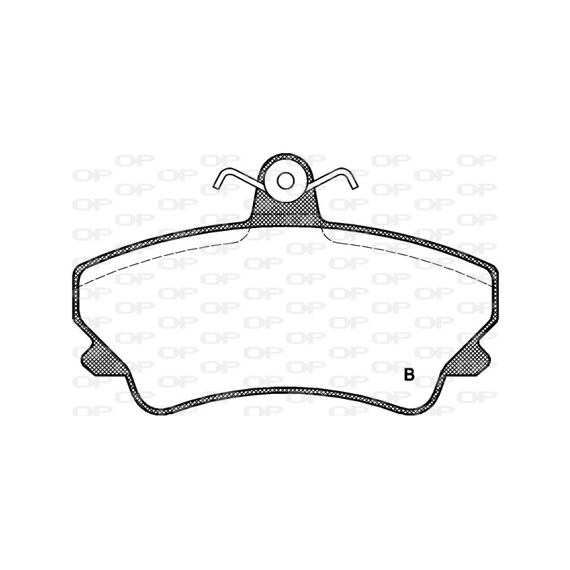 Jeu de quatre plaquettes de frein à disque OPEN PARTS