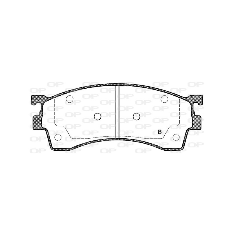 Jeu de quatre plaquettes de frein à disque OPEN PARTS