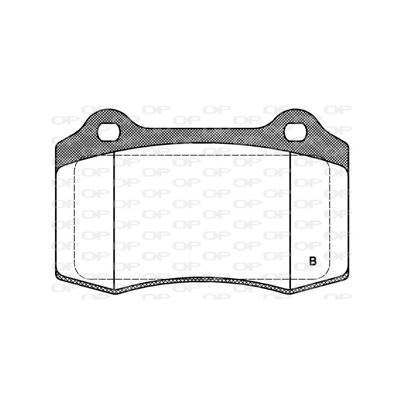 Jeu de quatre plaquettes de frein à disque OPEN PARTS