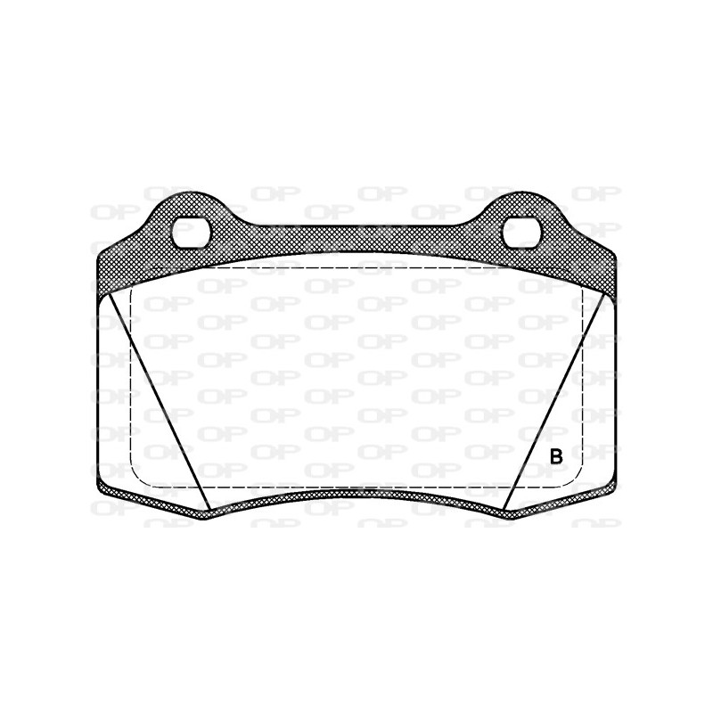 Jeu de quatre plaquettes de frein à disque OPEN PARTS