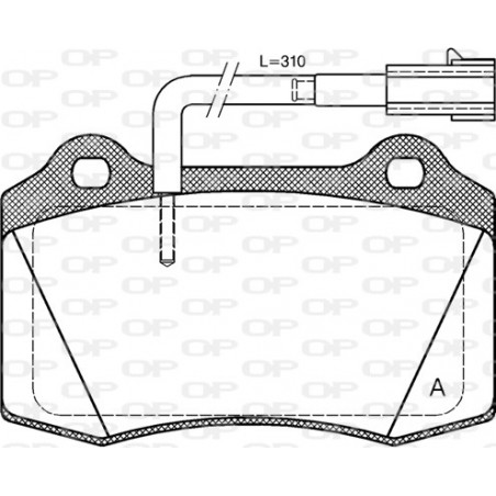 Jeu de quatre plaquettes de frein à disque OPEN PARTS