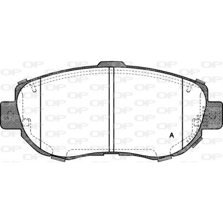 Jeu de quatre plaquettes de frein à disque OPEN PARTS