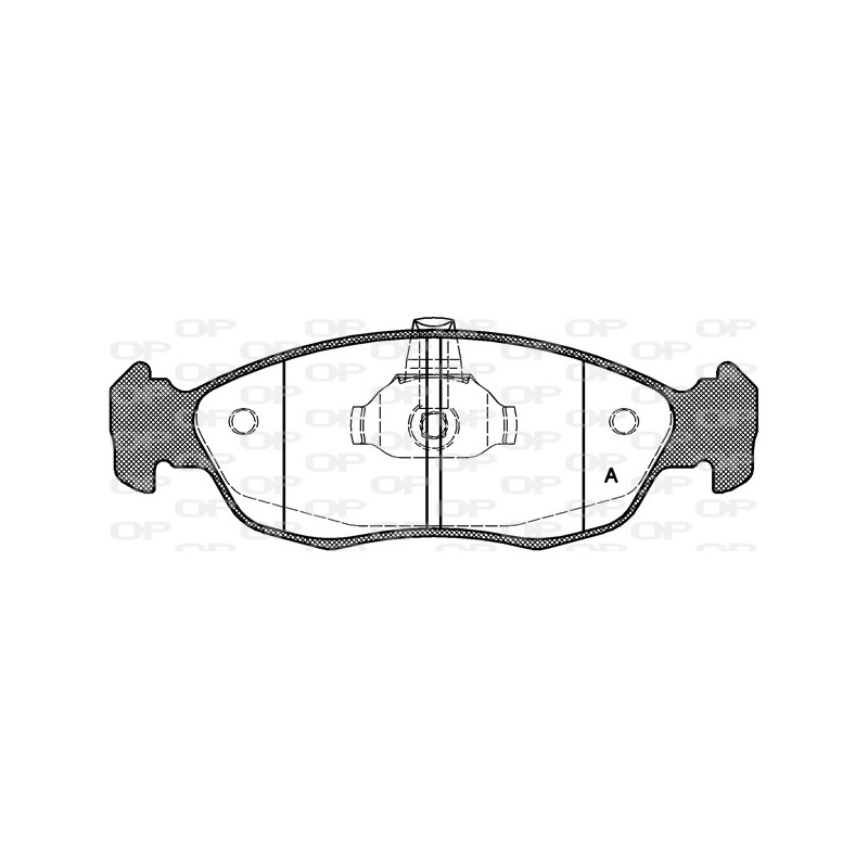 Jeu de quatre plaquettes de frein à disque OPEN PARTS