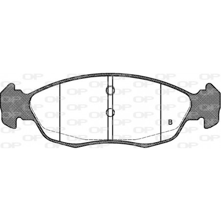 Jeu de quatre plaquettes de frein à disque OPEN PARTS