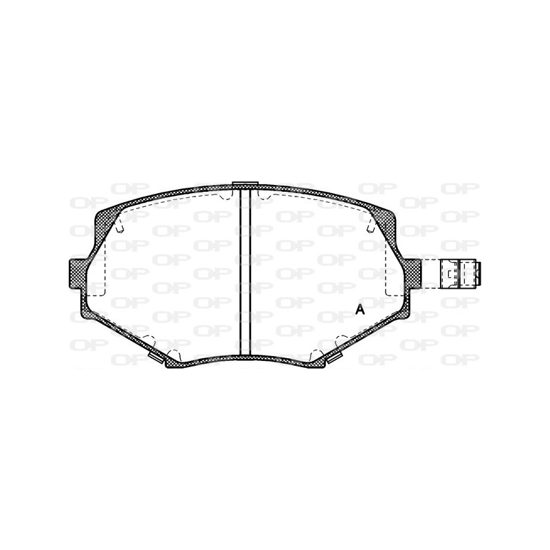 Jeu de quatre plaquettes de frein à disque OPEN PARTS