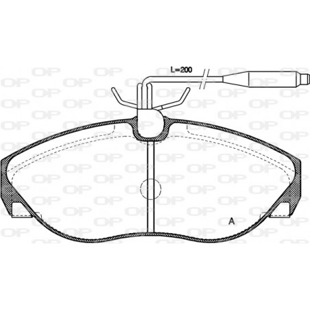 Jeu de quatre plaquettes de frein à disque OPEN PARTS