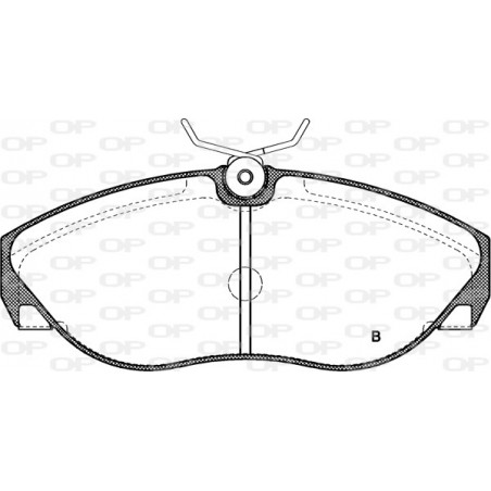 Jeu de quatre plaquettes de frein à disque OPEN PARTS