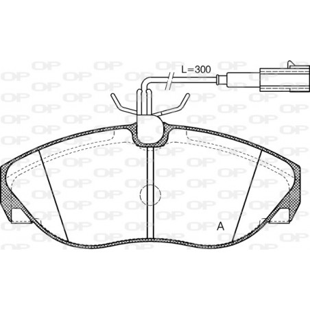 Jeu de quatre plaquettes de frein à disque OPEN PARTS