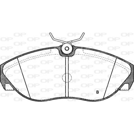 Jeu de quatre plaquettes de frein à disque OPEN PARTS
