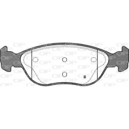Jeu de quatre plaquettes de frein à disque OPEN PARTS