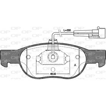 Jeu de quatre plaquettes de frein à disque OPEN PARTS